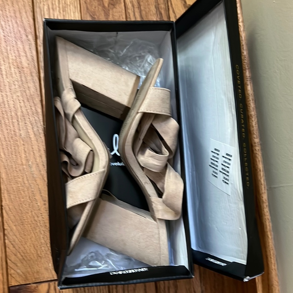 Adorable strappy heels LIKE NEW WITH BOX!